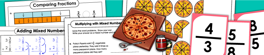 Fraction Worksheets 部分工作表