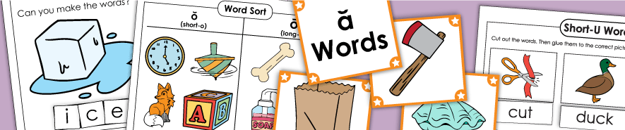 Phonics - Vowel Sounds Worksheets 语音-元音发音工作表