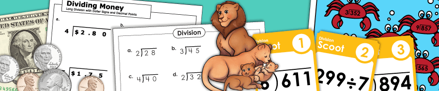 long division worksheets 长除法工作表