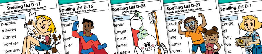 spelling level d worksheets d级拼写工作表