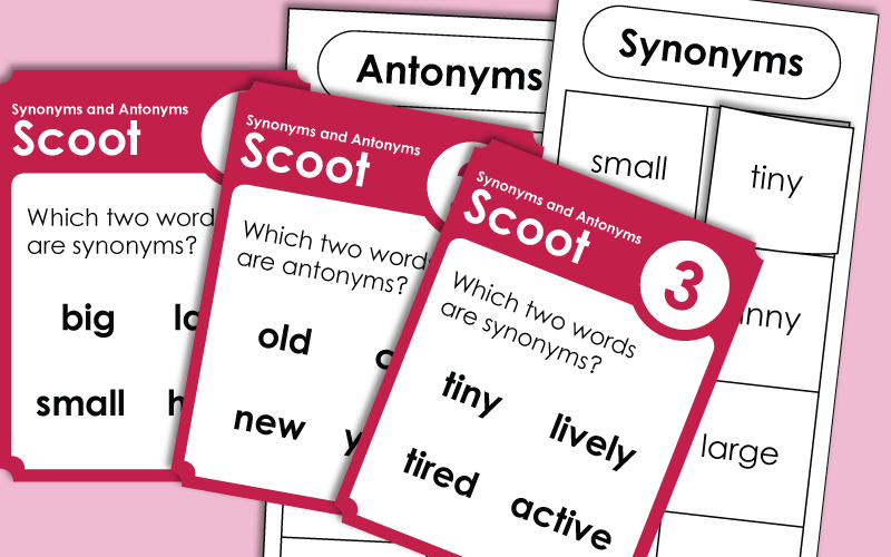 Synonym and Antonym Worksheets 同义词和反义词工作表