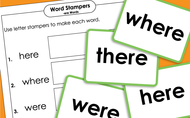 word family ere Worksheets Word家族ORE工作表