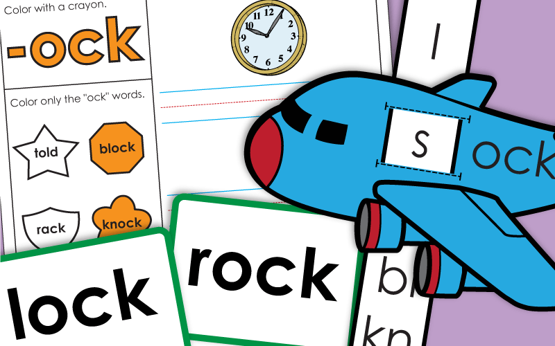 word family ock Worksheets Word Family ock工作表