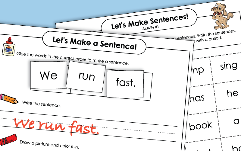 构建句子工作表